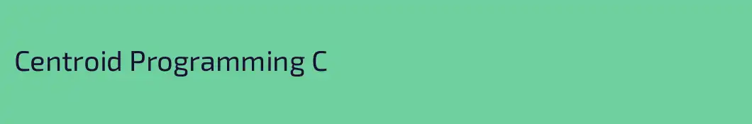 Centroid Programming C